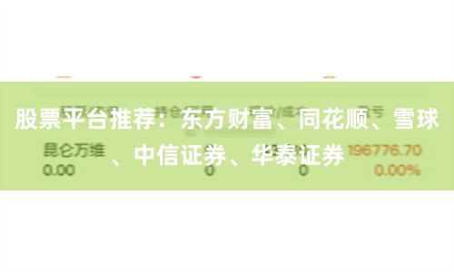 股票平台推荐：东方财富、同花顺、雪球、中信证券、华泰证券